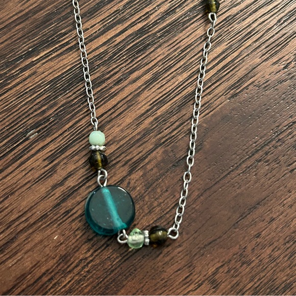 HUGE SALE! VINTAGE ARTISAN ART DECO BLOWN GLASS DOUBLE STRAND NECKLACE - Picture 8 of 8